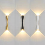 lampe murale moderne led or noir blanc contemporain éclairage maison fixations courbes opaques 24v
