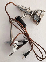 lampe articulée argentée industrielle led fixée mur éclairage quotidien moderne