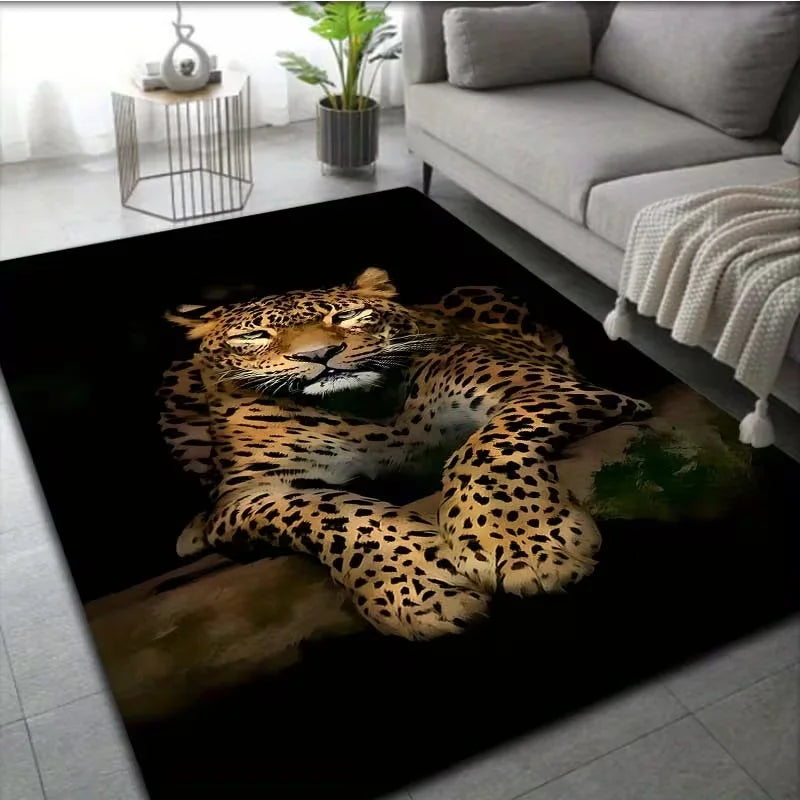 tapis léopard moderne polypropylène polyester salon chambre prière extérieur commercialisation 40x60cm 50x80cm 80x120cm 120x160cm