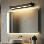 lampe murale led moderne ip65 350 rotatable noir verre trempé 235mm 335mm