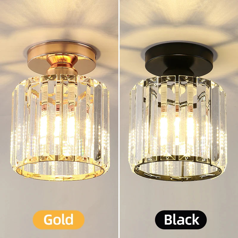 lampe moderne or noir cristal texture métallique élégante éclairage décoration chambre salon