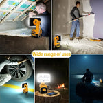 lampe travail led portable bleu jaune rouge usb type makita dewalt milwaukee bosch