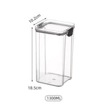 boîtes rangement alimentaires hermétiques plastique qualité alimentaire durable respectueux environnement transparentes couvercle noir clips