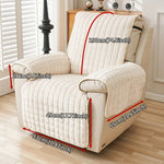 housse chaise coussin gris quadrillé moderne confortable adhésif poches polyester 190cm longueur