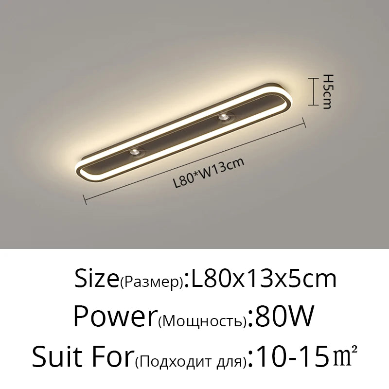plafonnier led moderne ultra mince bande lumineuse chambre couloir blanc flux lumineux élevé télécommande