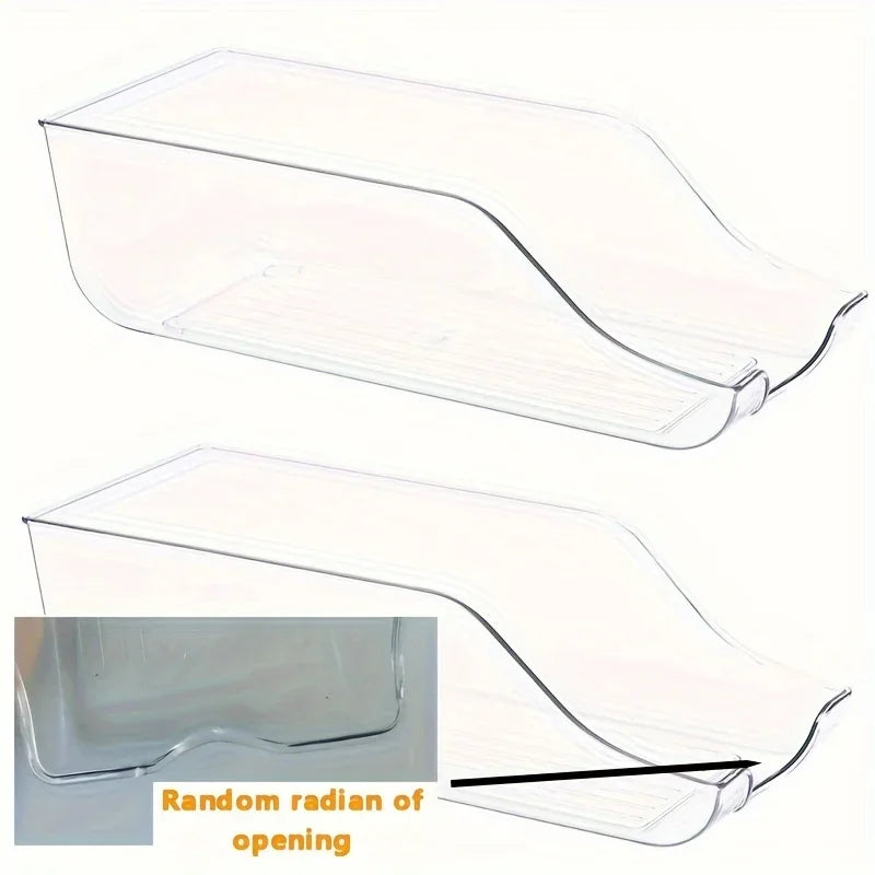organisateur canettes réfrigérateur transparent clips rangement moderne plastique utilisation multiple