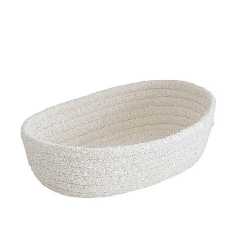 corbeilles rangement tissées coton multifonctionnel moderne beige gris blanc stockage écologique maison