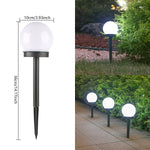 lumière solaire moderne sphérique piquet détachable blanc noir LED auto commande