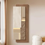 tableau mural contemporain marbre opaque cadre métal suspension décoration maison