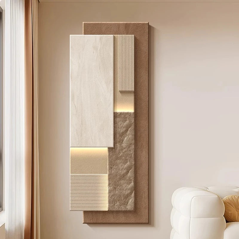 tableau mural contemporain marbre opaque cadre métal suspension décoration maison