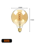 ampoules led spirale dorée vintage écolaire e27 220v 50000h 250 lumens doré translucent