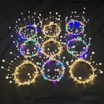 couronne cheveux doré filaments lumineux occasion fête anniversaire mariage noël élégante festive