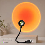 lampe led veilleuse ambiance atmosphérique usb transparente moderne noir fixée tringle flexible