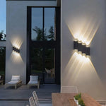 applique murale led noir géométrique contemporain éclairage mur fixé 90260v 60249 lumens chambre entrée