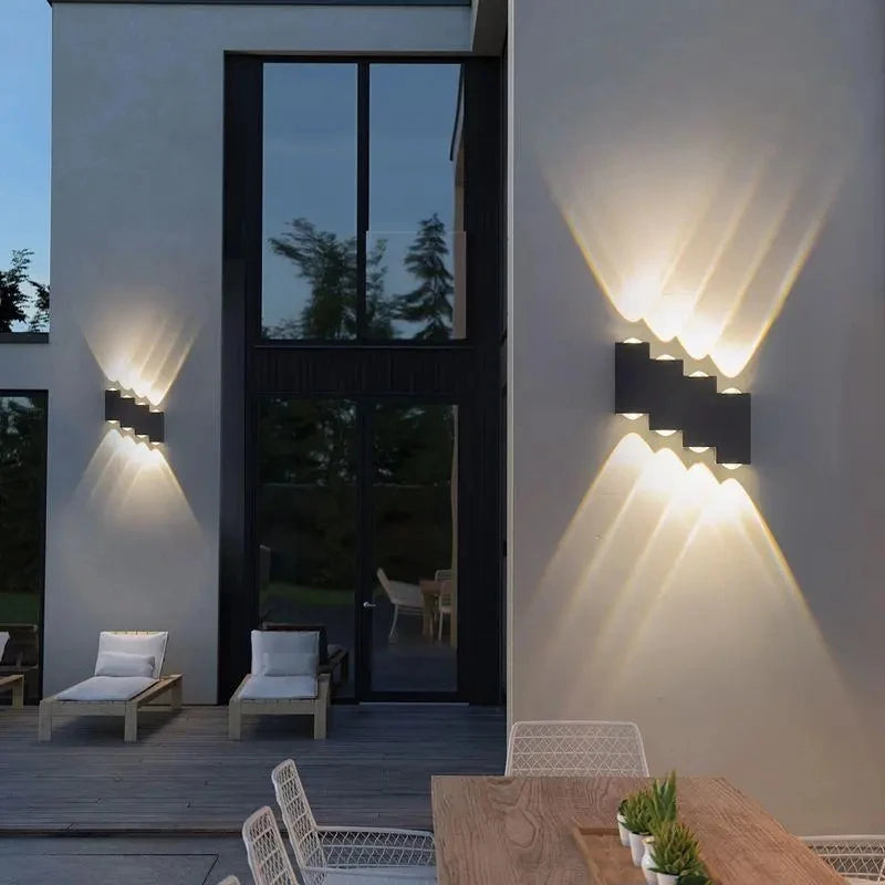 applique murale led noir géométrique contemporain éclairage mur fixé 90260v 60249 lumens chambre entrée