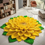 tapis fleurs roses daim antidérapant moderne bleu violet jaune chambre