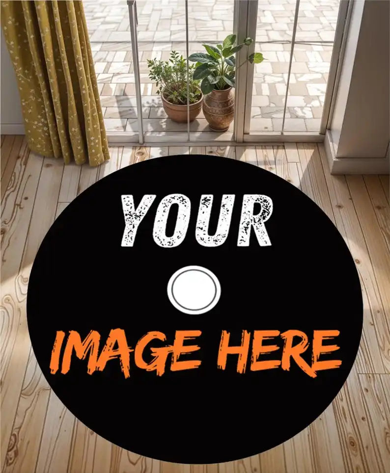 tapis rond papillon noir moderne polyester usage multiple halloween décoration intérieureextérieur