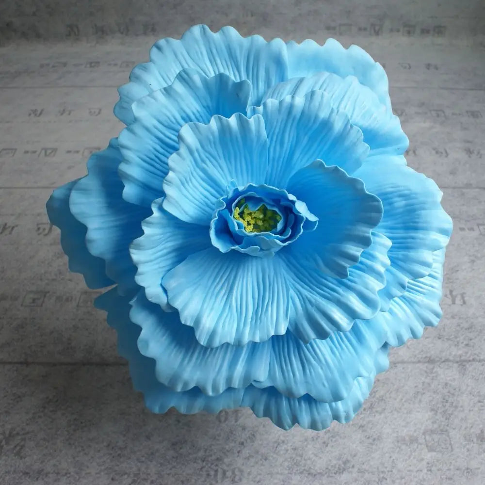 Décoration intérieure moderne fleur artificielle rose pivoine 30cm plissée verte
