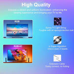 ruban led rgbic controle app synchronisation musicale detection couleur 55 75 pouces