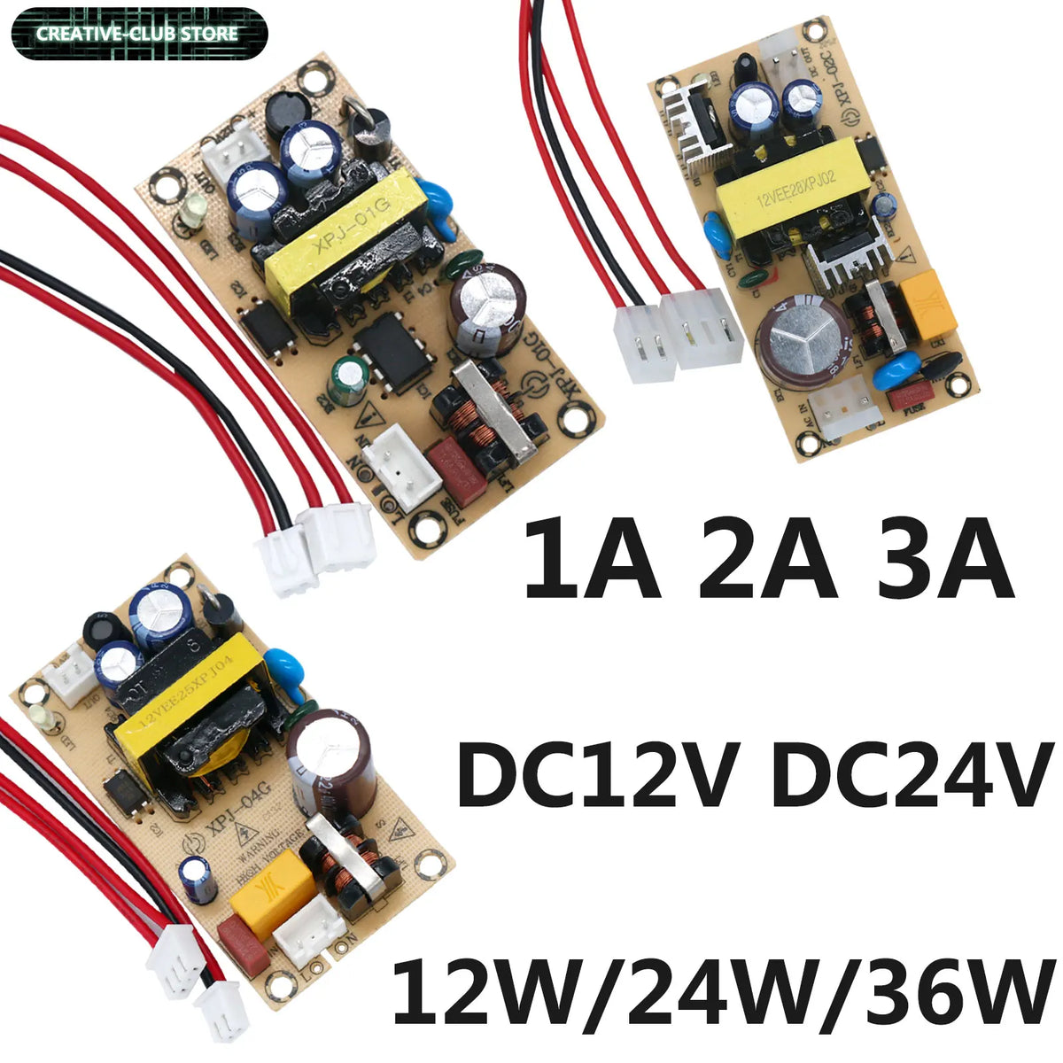 transformateur électrique 12v 24v 5v led alimentation puissance stable câbles vis électronique moderne