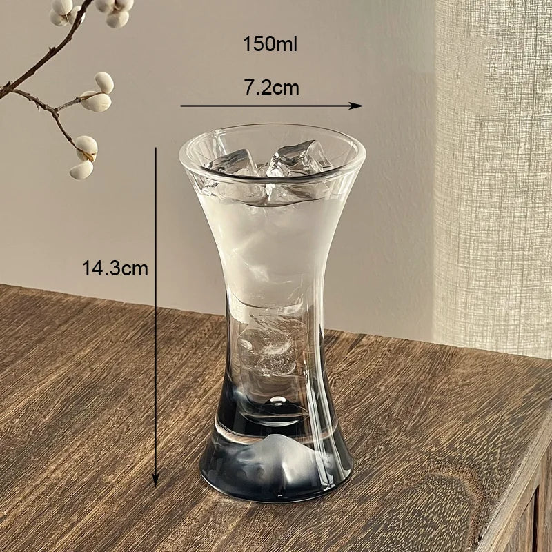 verre boisson moderne 150ml transparent effet ombré gris minimaliste occasion noël valentin mariage