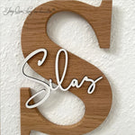 lettre décorative bois naturel blanche adhésive moderne minimaliste chambre enfant décoration murale occasionnelle festive