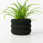 cache pot moderne rayures horizontales plante décoration maison plastique biodégradable écologique