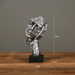 décoration intérieure sculpture résine blanc argent or contemporaine détails sculpturaux base plate maison salon