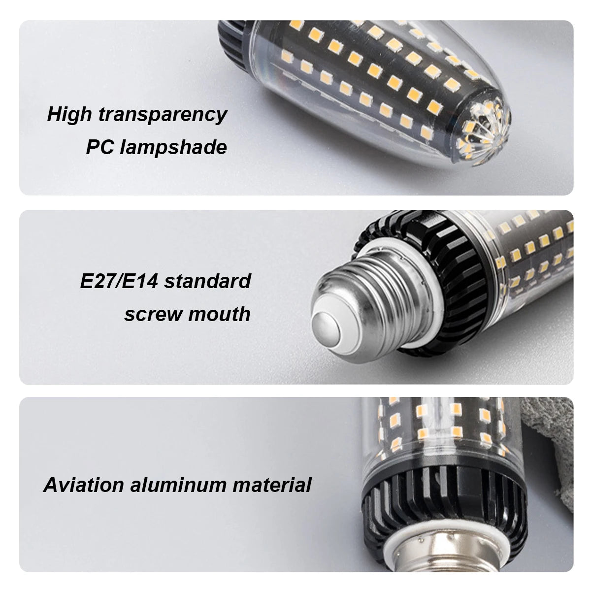 ampoule led e27 e14 30w 20w blanc chaud froid verre transparent moderne