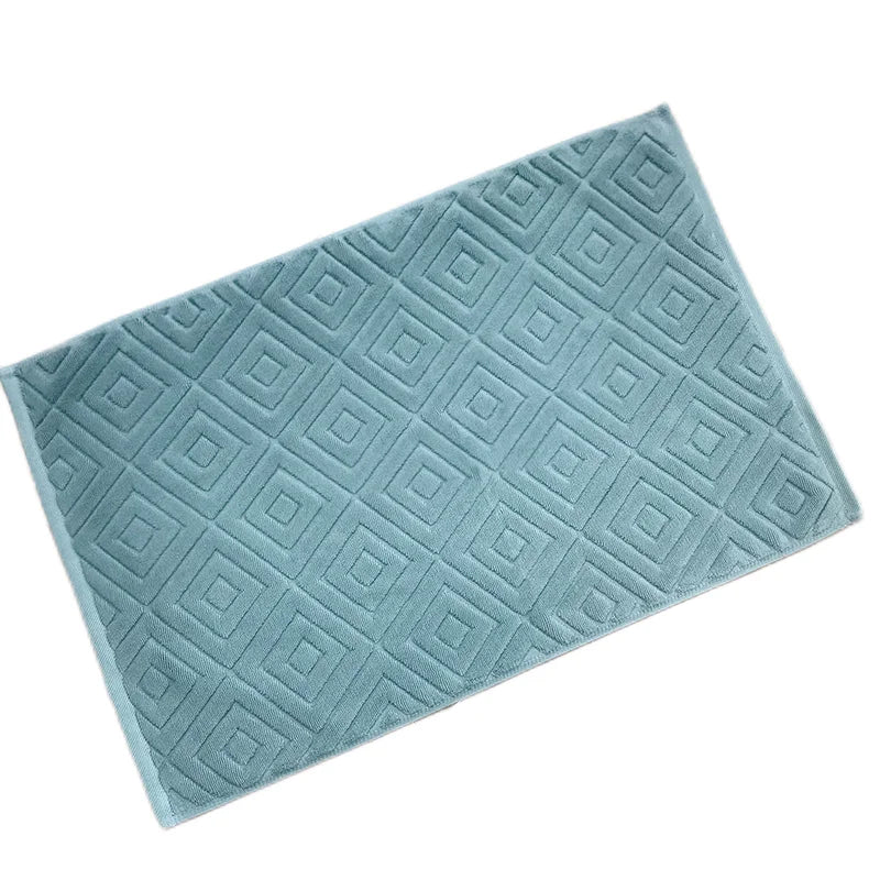 serviettes coton modernes carreaux blanc gris bleu respectueuses environnement absorbantes salle bain
