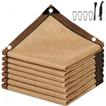 toile protection solaire marron clair tissée moderne clips métalliques cordelette 100x200cm 200x300cm 200x400cm 300x400cm