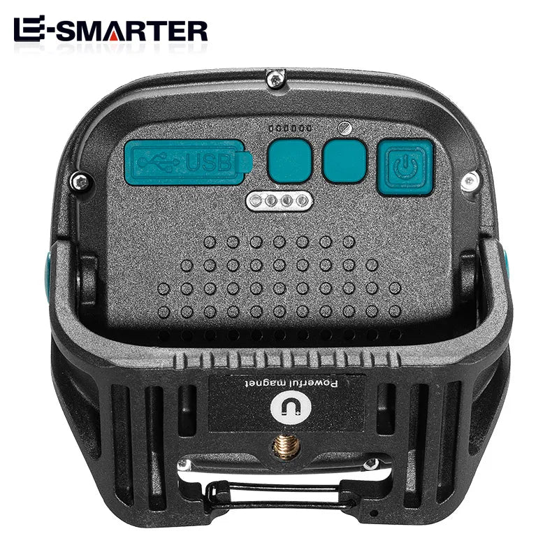 torche rechargeable usb portable lampe poche bleu moderne résistante chocs clip lumiere intense camping
