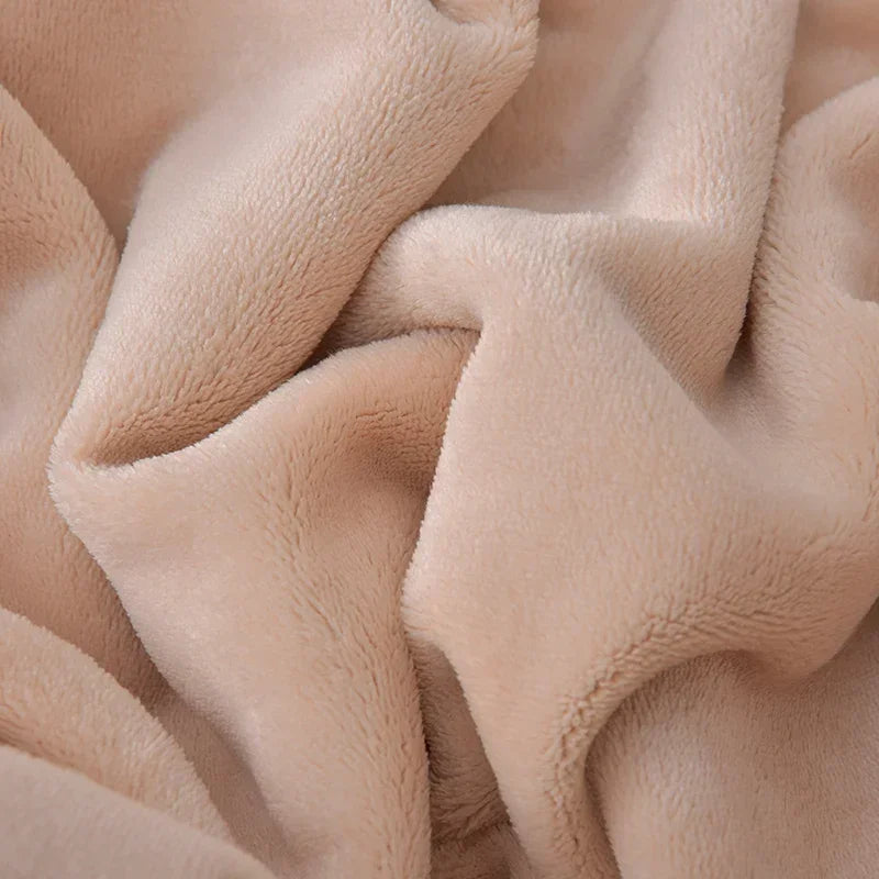 Détail texture velours corail housse de couette