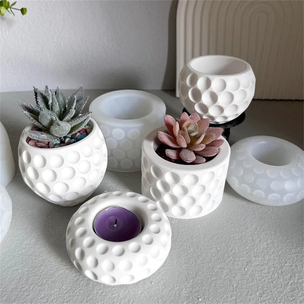 cache candle cache plante moderne perforations blanches minimaliste élément décoration