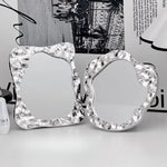 miroir decoratif moderne texturé argenté noir blanc minimaliste chambre dressing