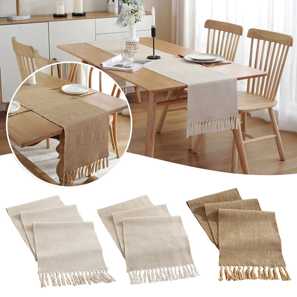table table beige rayures diagonales noël halloween rustique texturé serviettes inclusées pâques action