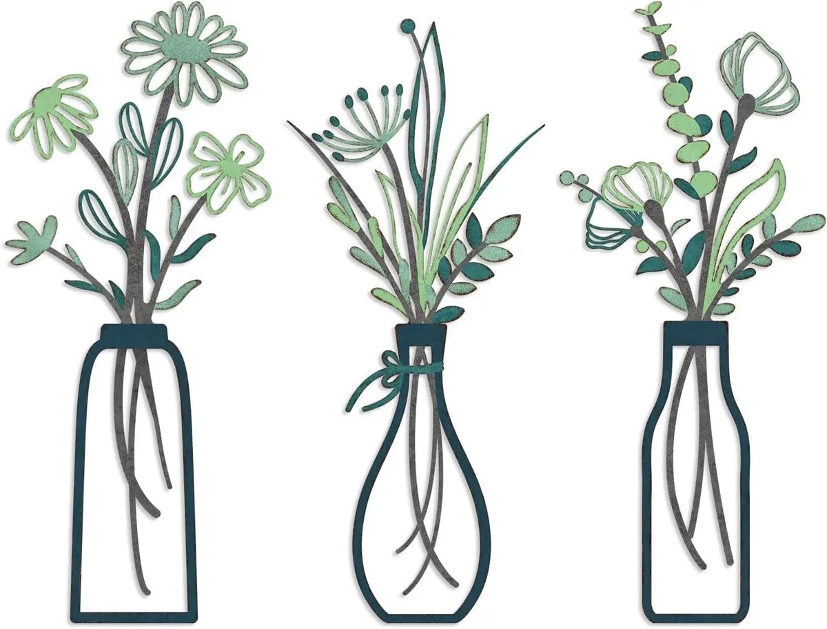 bouquet mural fleurs artificielles moderne minimaliste adhésif blanc beige marron