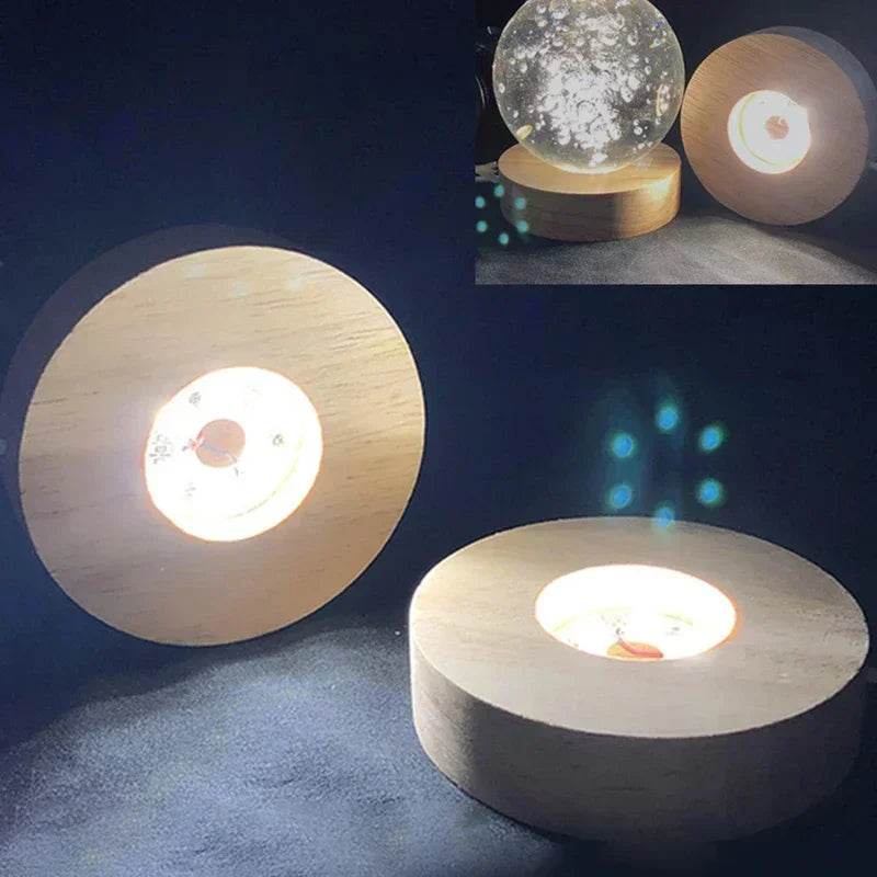 lampe led base bois texture moderne câble usb interrupteur multicolore