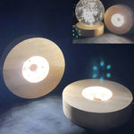 lampe led base bois texture moderne câble usb interrupteur multicolore