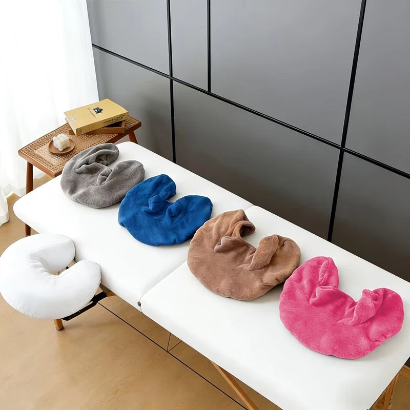 coussin voyage velours doux rose bleu gris confortable sans electricité relaxation