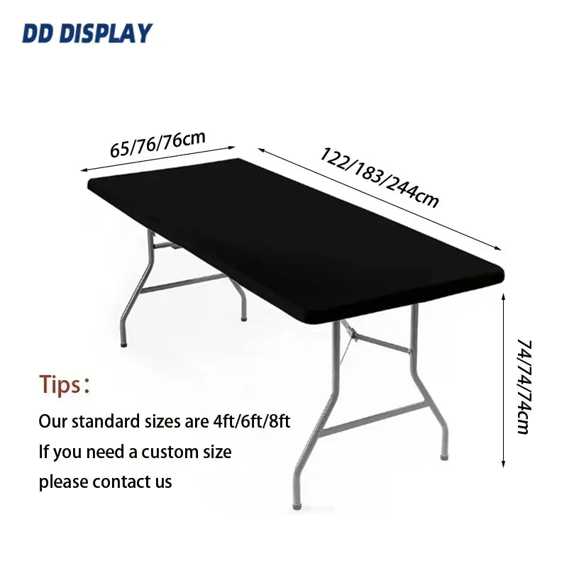 nappe table extensible spandex moderne noire bleu marine jaune verte rouge personnalisable mariage hôtelextérieur