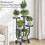 support plantes métal moderne niveaux noir blanc doré vis fixations