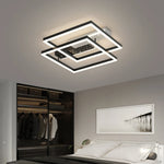 Luminaire LED moderne pendentif noir blanc géométrique 20+LED 3000lm chambre salon