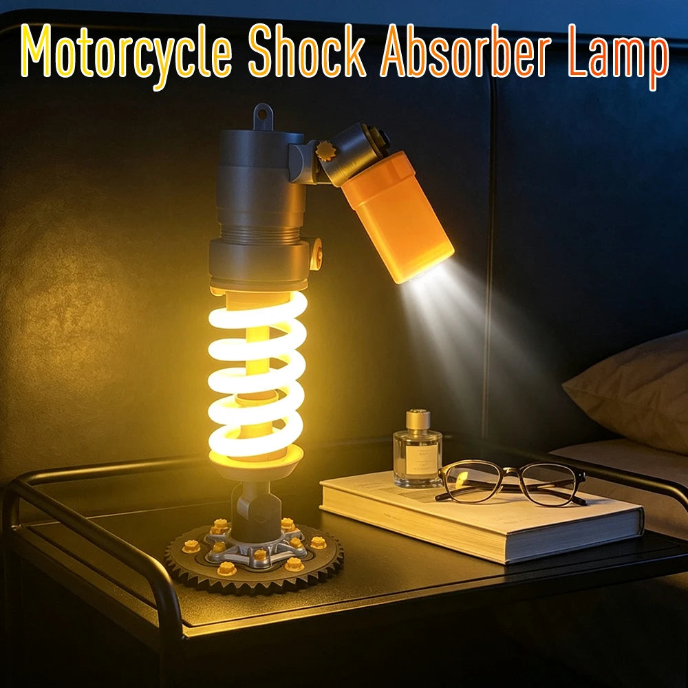 lampe industrielle noire jaune spirale motifs vis fixations led ambiance chambre