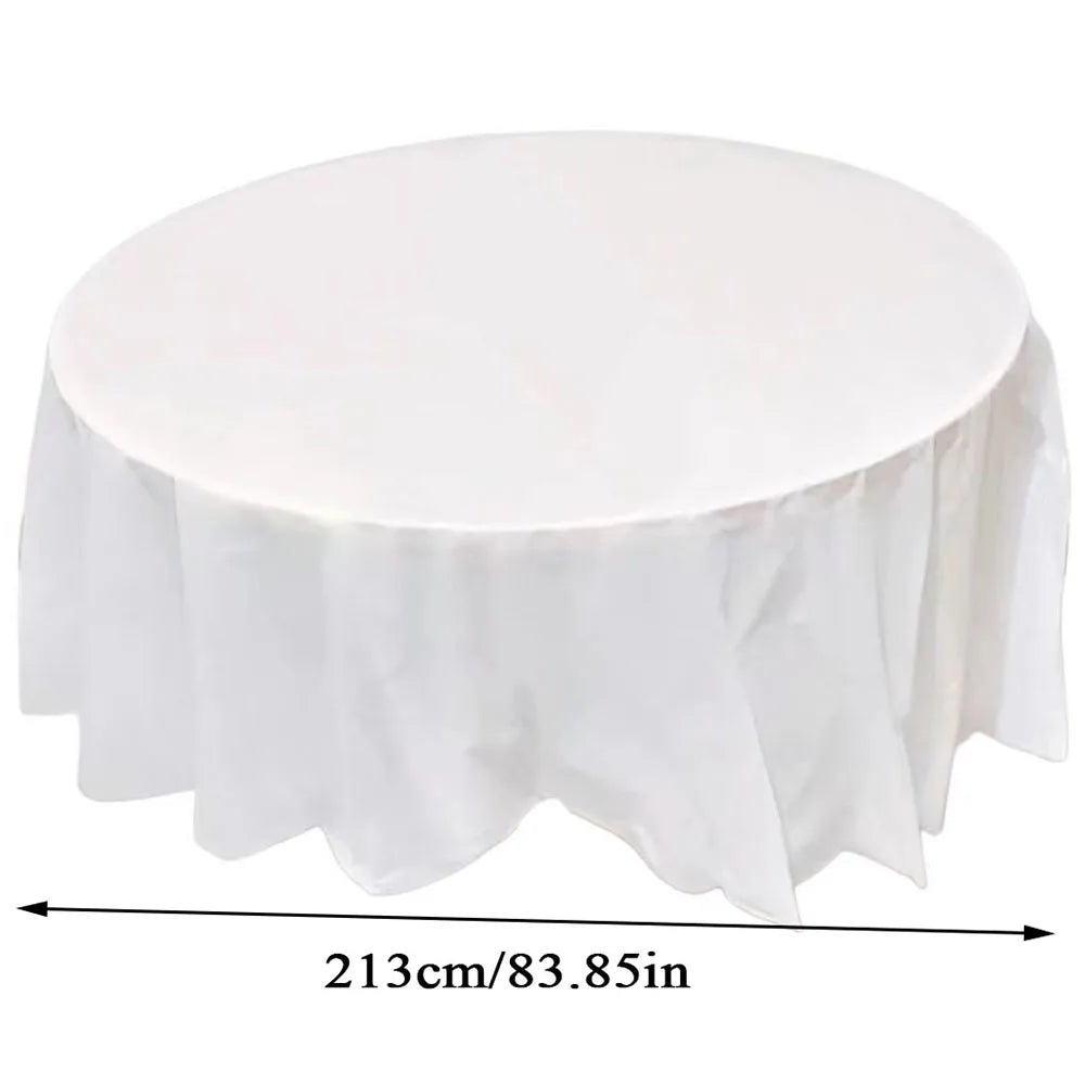 nappe table ronde uni bleue verte rose moderne opaques 213cm discothèque événement anniversaire