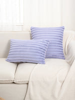 taies d'oreiller décoratives moderne rayées 30x50cm 45x45cm polyester beige clair coussins maison simple fixations