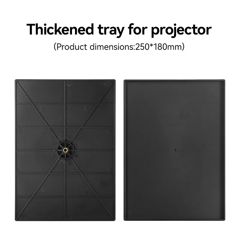 support projecteur plateau 18cm 25cm hauteur réglable 55 120cm pieds escamotables trou tour minimaliste