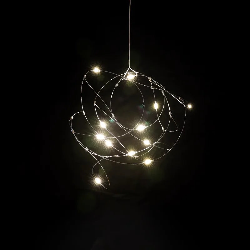suspension lumineuse or contemporaine filigrane fixée chaîne lumière led encastrée flux lumineux