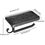 porte savon mural vintage ornements floraux porte rouleau papier toilette bronze blanc noir classic