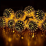 guirlande lumineuse solaire 5m 20leds violet géométrique moderne extérieur nocturne halloween noël mariage